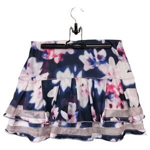 Lucky In Love Skort S Womens Multicolor Athletic Tennis Polyester Breathable